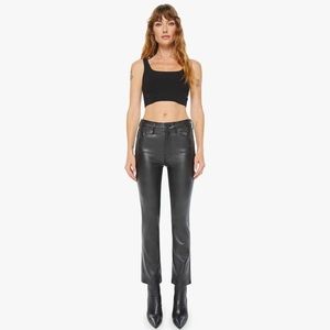 NWT Mother The Insider Ankle Faux Show Leather Jeans